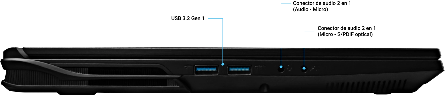 lado izquierdo de la laptop vastec pd50