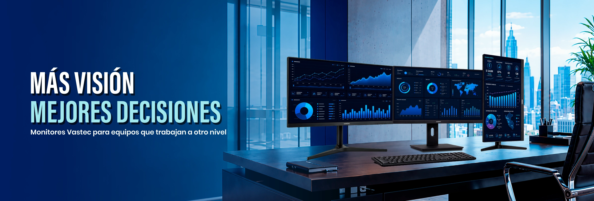 monitor vastec pivoteable FHD
