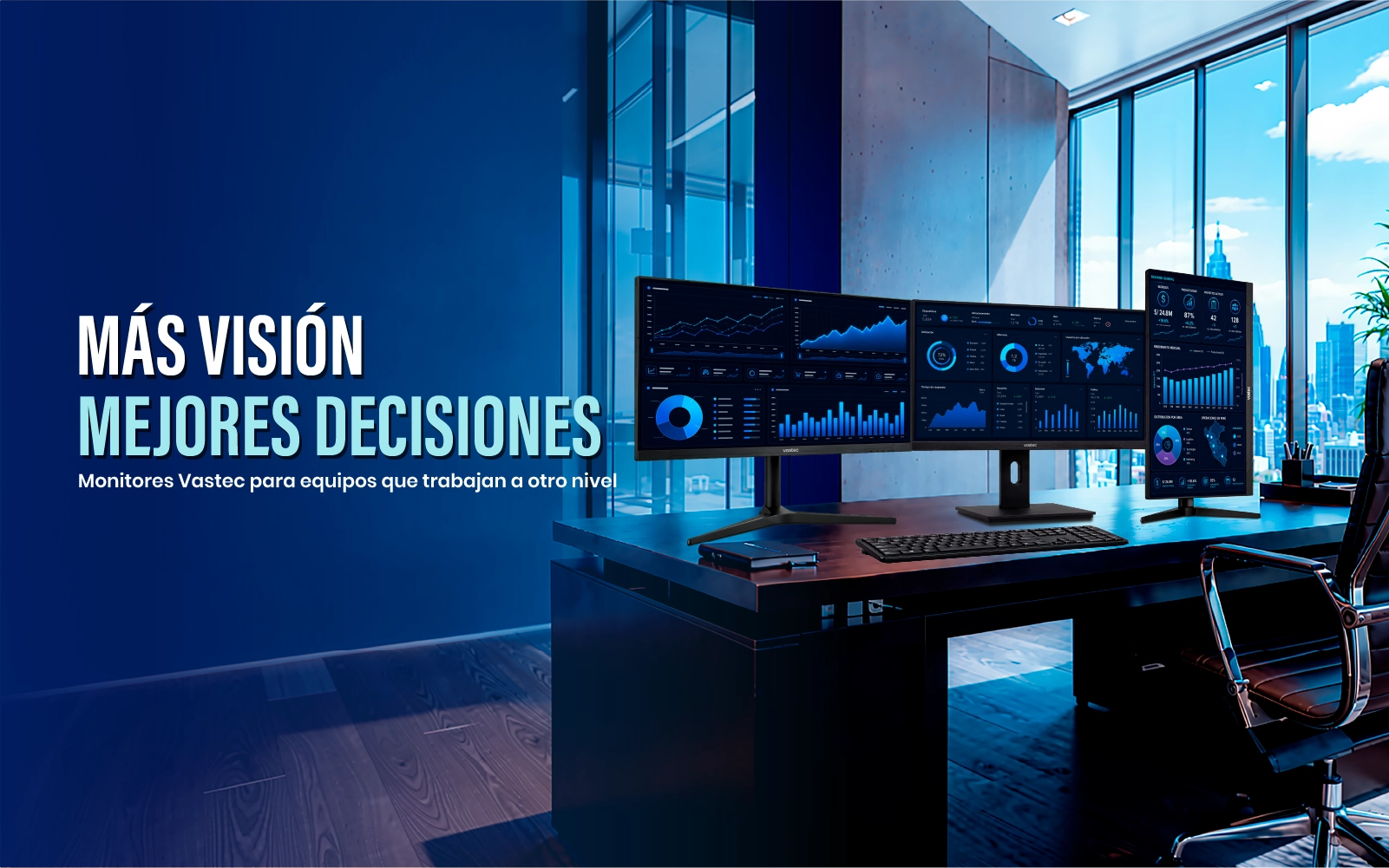 monitor vastec pivoteable FHD